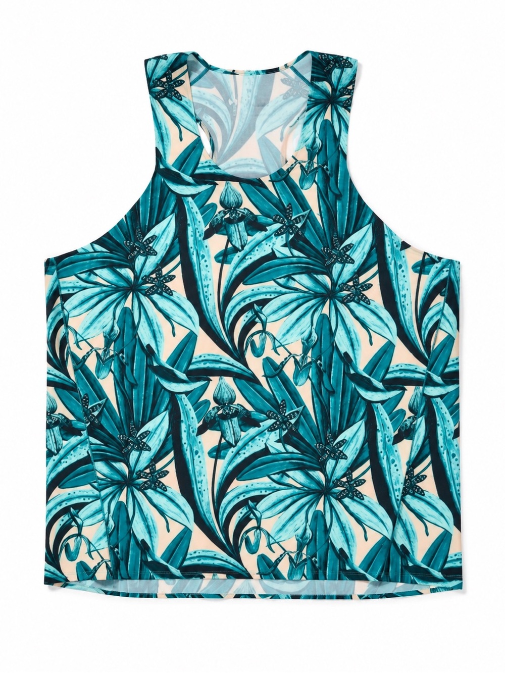 JANJI afo singlet floral laguna tropical palm print running women’s size M